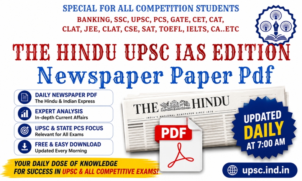 the hindu newspaper pdf